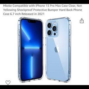 Two clear iPhone 13 pro max phone cases sold together